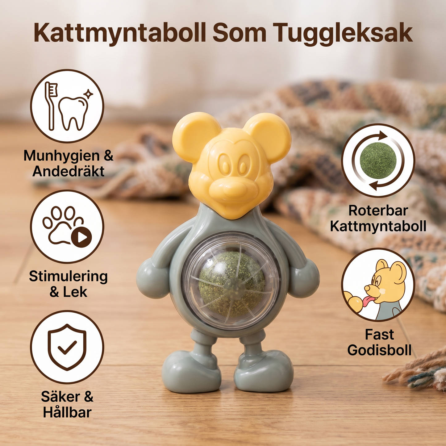 Kattmyntaboll Som Tuggleksak För Katter