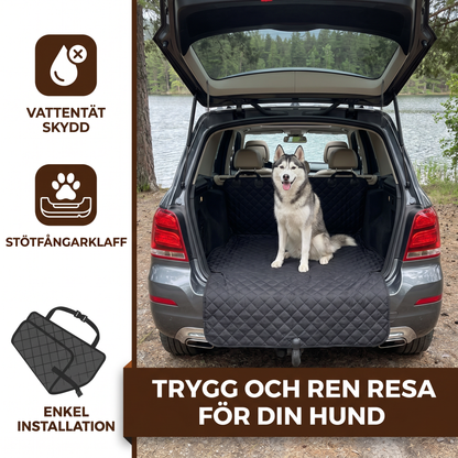 Vattentät SUV-Bagagerumsmatta För Hundar Med Stötfångarklaff
