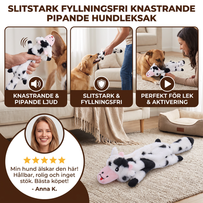 Slitstark Fyllningsfri Knastrande Pipande Hundleksak