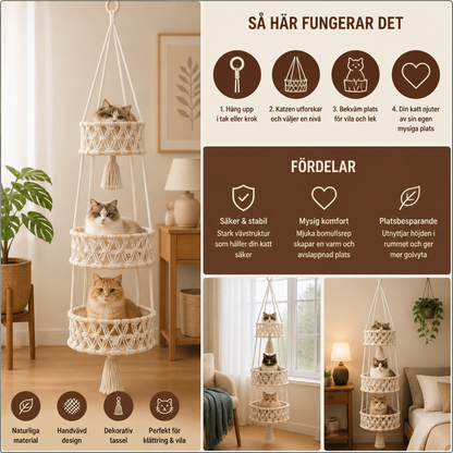 Hängande Handvävd Kattbädd