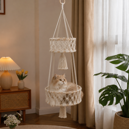 Hängande Handvävd Kattbädd