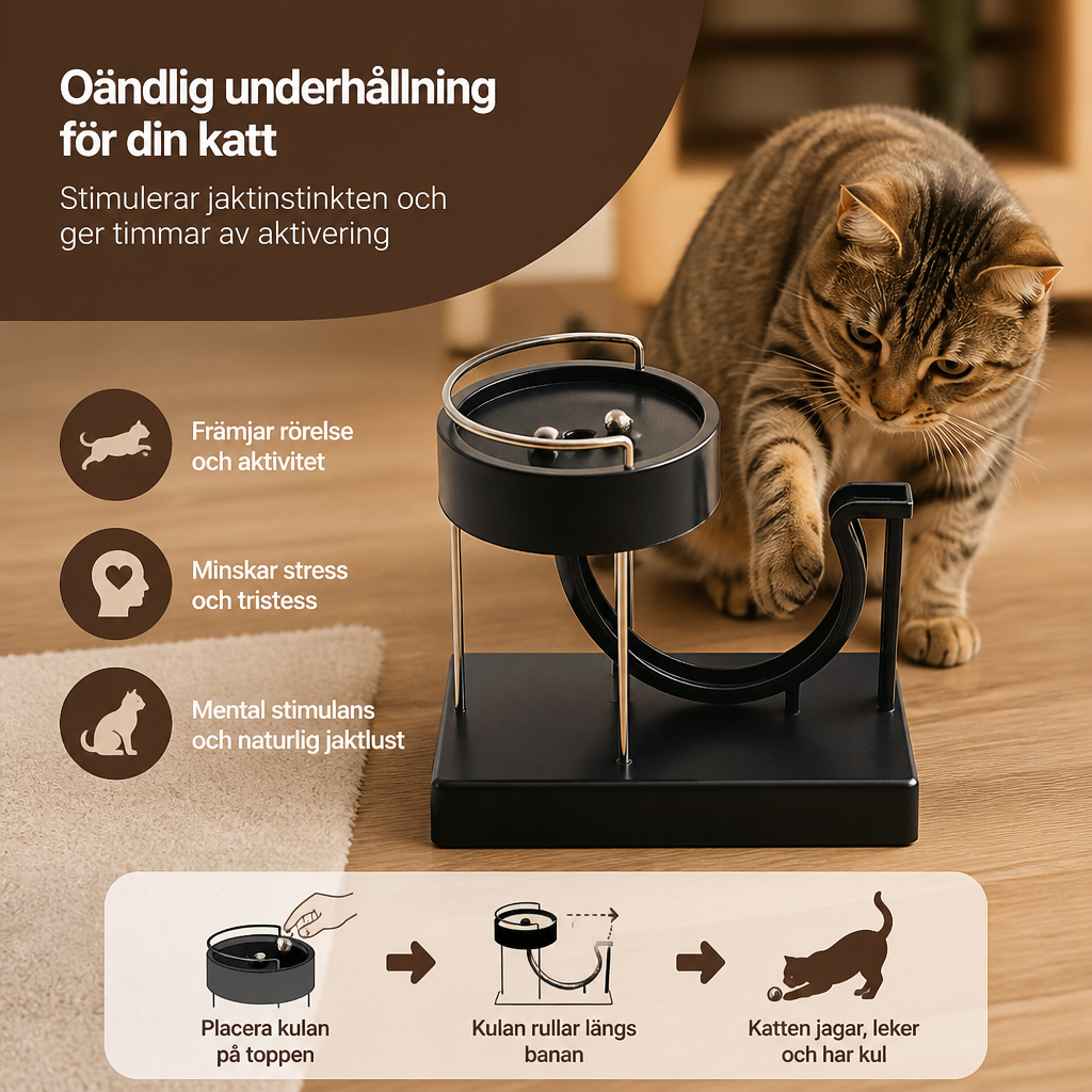 Kulbana för katter som ger oändlig lekglädje