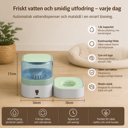 Automatisk bärbar vattendispenser för katter
