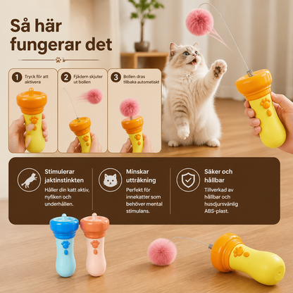 Interaktiv Pomponkastare för Katter