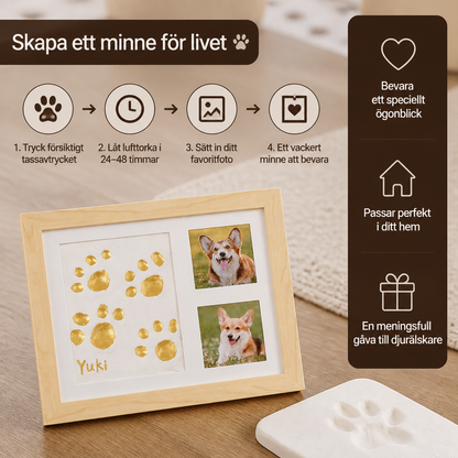 DIY Minnesram med Tassavtryck för Husdjur – Tassavtryck och Fotovisning