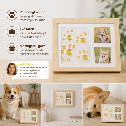 DIY Minnesram med Tassavtryck för Husdjur – Tassavtryck och Fotovisning