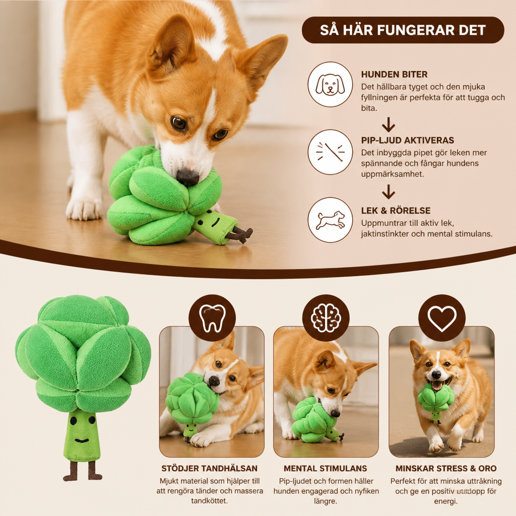 Sniffande Broccoli – Interaktiv Godisleksak