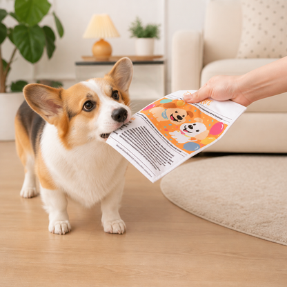Slitstark Interaktiv Hundleksak Med Prasslande Tidningsdesign