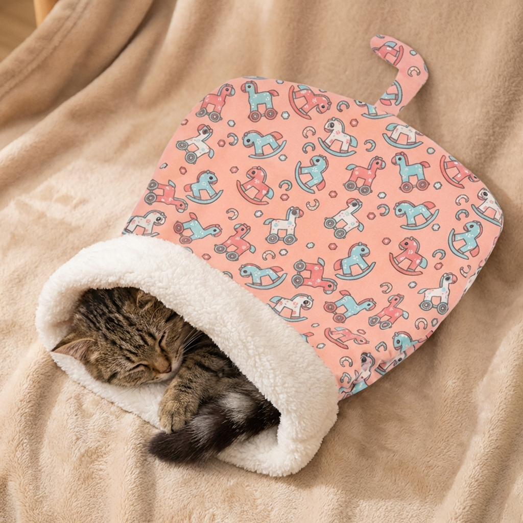 Gemytlig Katt Sovsäck Mysbädd