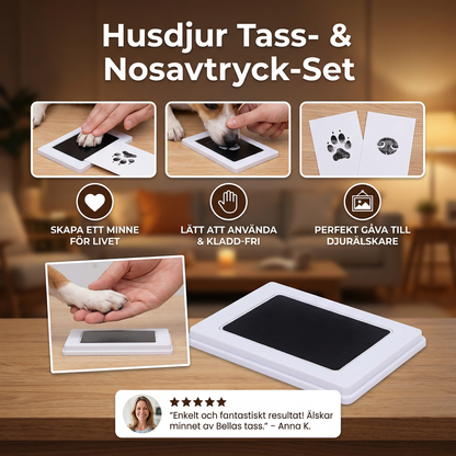 Husdjur Tass- & Nosavtryck-Set – DIY Minneskit för Hundar