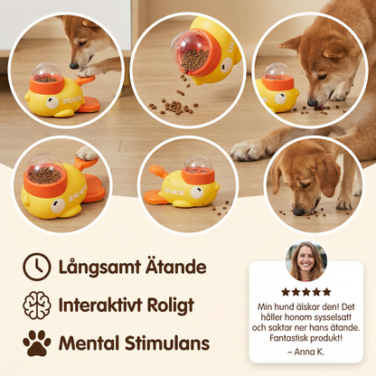 Interaktiv Pet Puzzle Feeder – Slow Feeding Duck Toy för Hundar och Katter