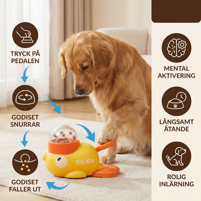 Interaktiv Pet Puzzle Feeder – Slow Feeding Duck Toy för Hundar och Katter