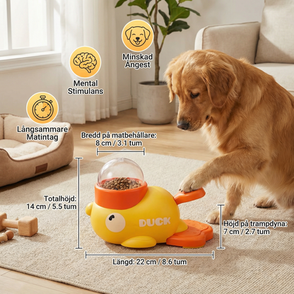 Interaktiv Pet Puzzle Feeder – Slow Feeding Duck Toy för Hundar och Katter