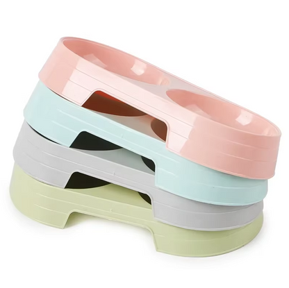 Dubbel Bordsset för Hundar med Halkfri Bas