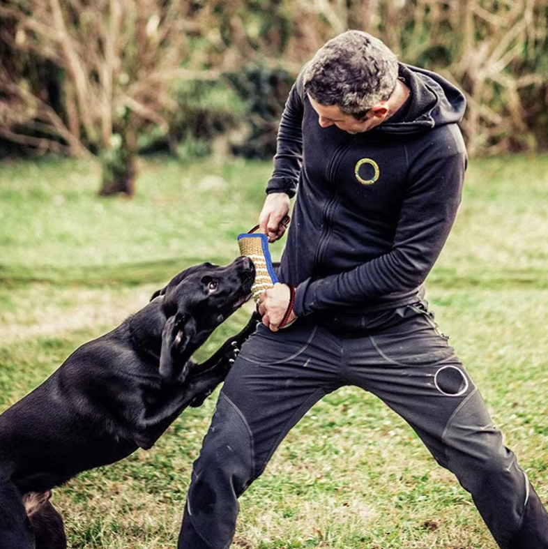 Bite Sausage för Hundar – Robust Juteträningsleksak med Handtag för Valpar och Vuxna Hundar