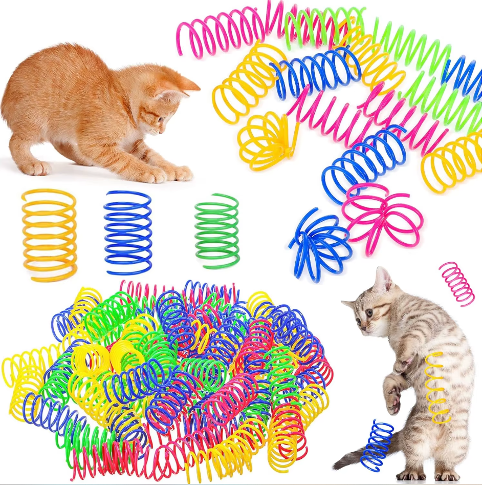 Färgglada SpiralFjädrar – Interaktiv Kattskoj