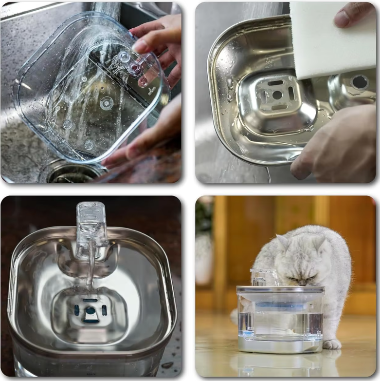 Automatisk Drickfontän för Katter och Hundar – Tyst Vattendispenser med Filter