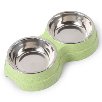 Dubbel Bordsset för Hundar med Halkfri Bas