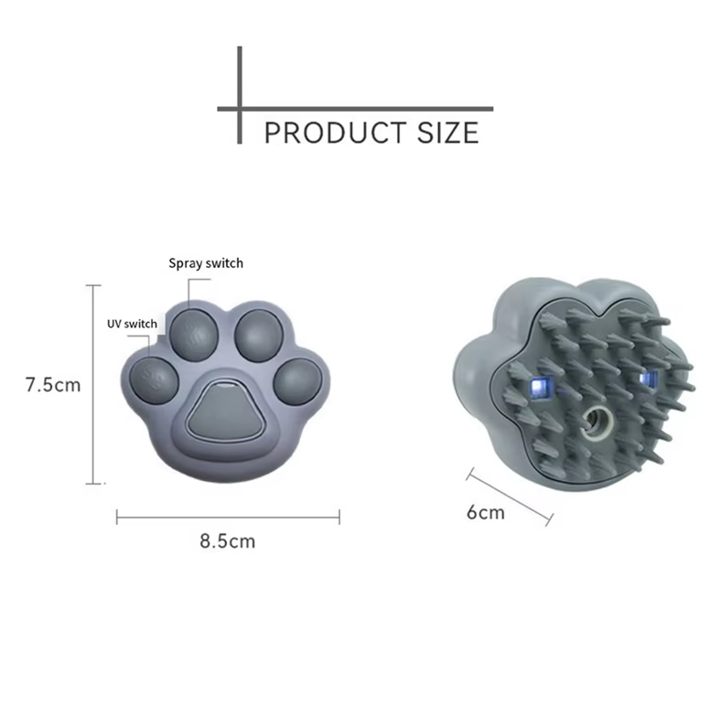Elektrisk Borste med Sprayfunktion för Mjuk Pälsrengöring