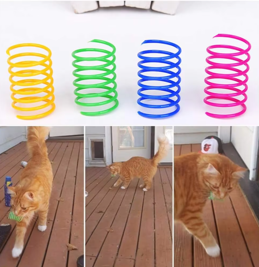 Färgglada SpiralFjädrar – Interaktiv Kattskoj