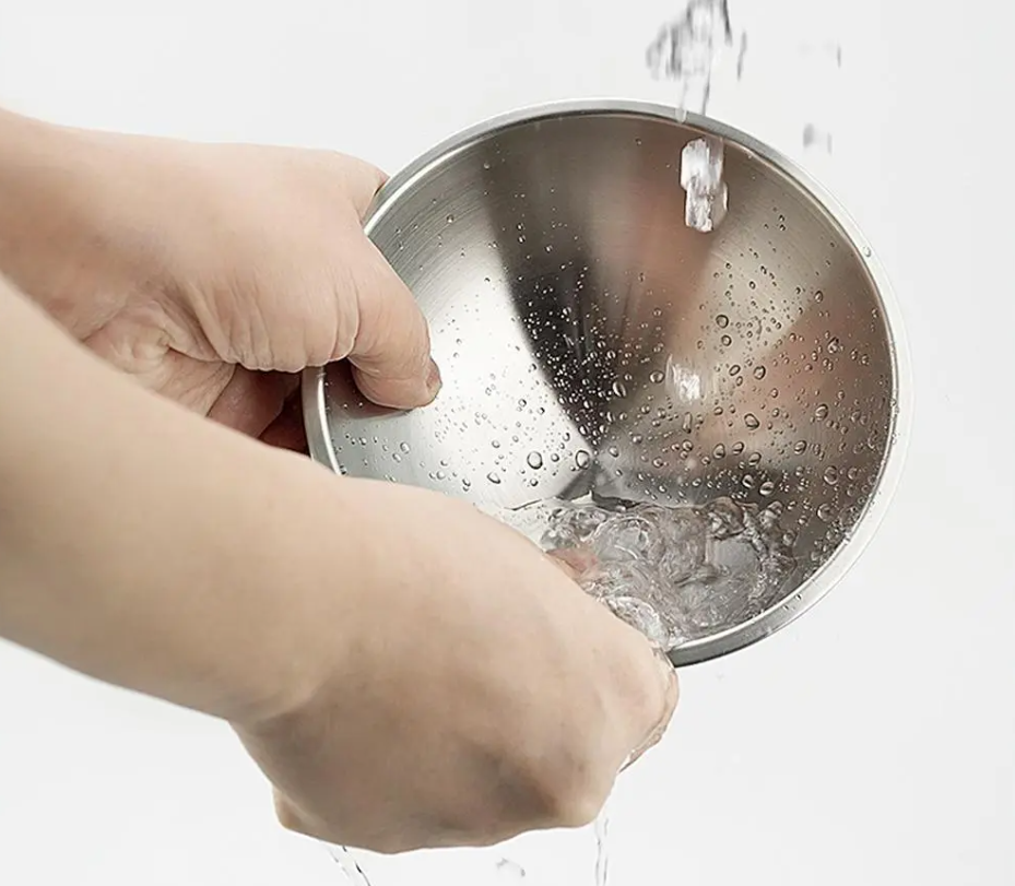 Dubbel kattlåda i rostfritt stål med stativ