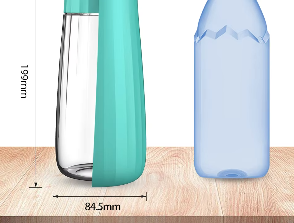 Bärbar Hundflaska – Läckfri Resedispenser med Integrerad Drickskål