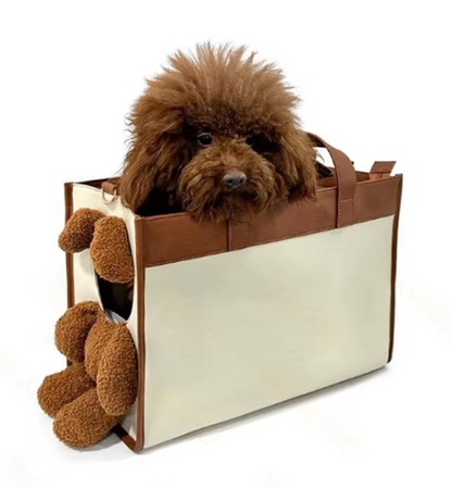 Elegant handväska för husdjur – Bärbar transportväska för små hundar och katter