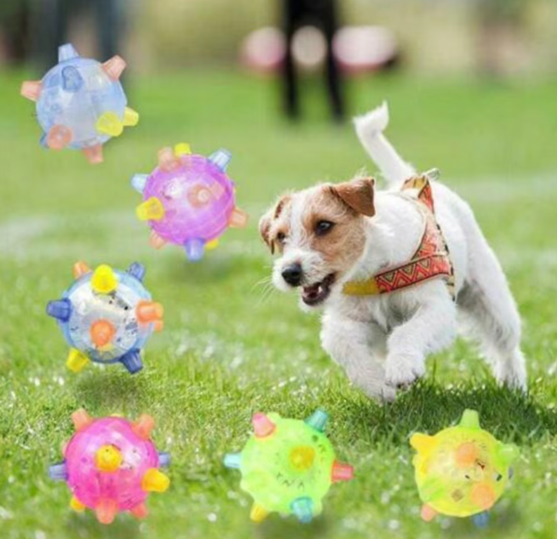 Blinkande Lekboll för Husdjur med Ljuseffekt och Ljudfunktion