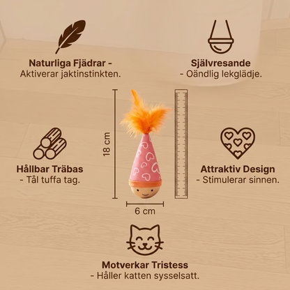 Federande kattleksak – hållbar sysselsättningsleksak mot tristess för katter