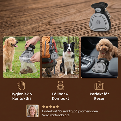 Portabel hundbajsplockare – Fällbar, hygienisk och perfekt för resor