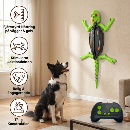 Fjärrstyrd klättrande ödle-leksak för hundar