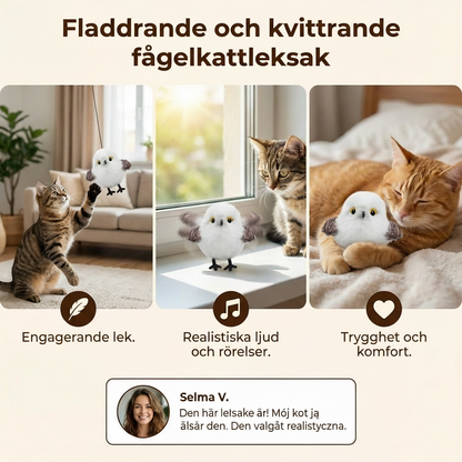 Fladdrande och kvittrande fågelkattleksak