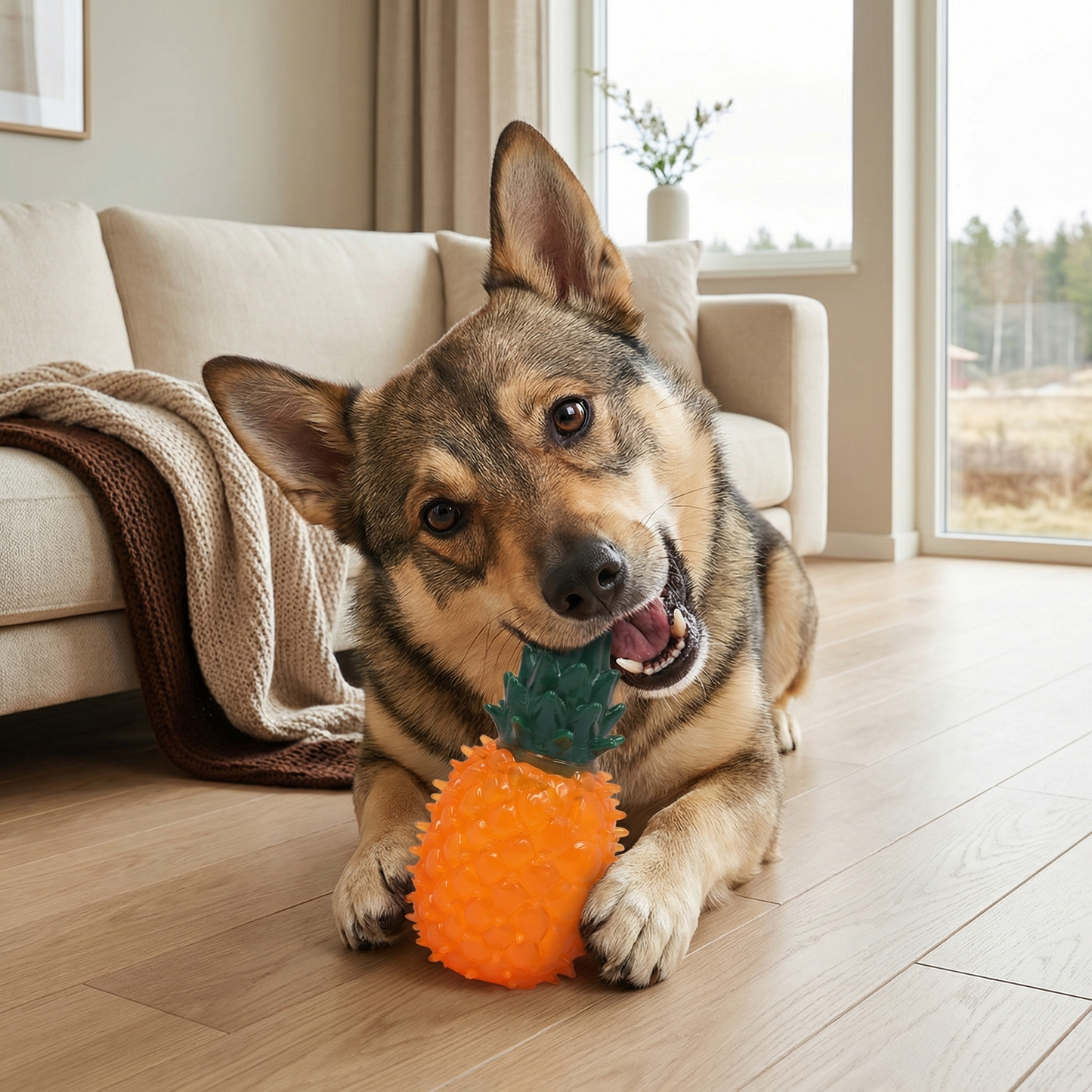 Kylande Hundtuggleksak i Fruktdesign