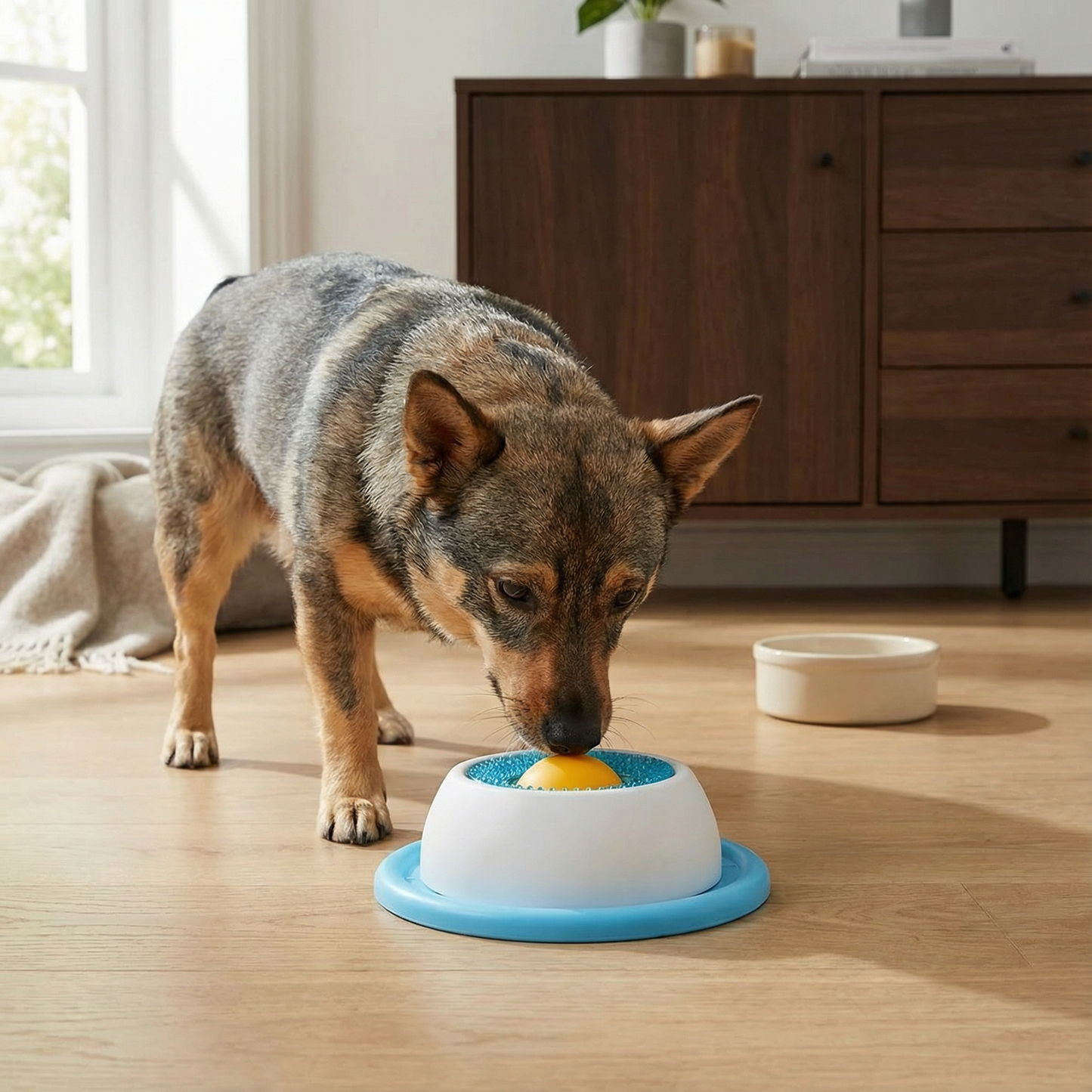 Interaktiv slickleksak med snacksbricka – Slow feeder för hundar
