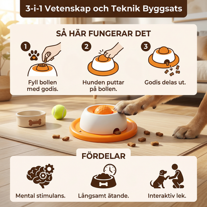 Interaktiv slickleksak med snacksbricka – Slow feeder för hundar