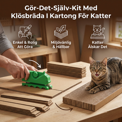 Gör-Det-Själv-Kit Med Klösbräda I Kartong För Katter