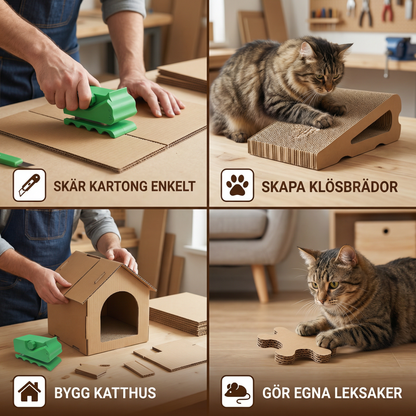 Gör-Det-Själv-Kit Med Klösbräda I Kartong För Katter