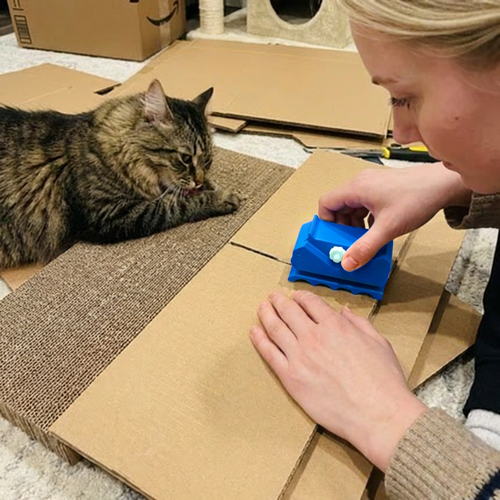 Gör-Det-Själv-Kit Med Klösbräda I Kartong För Katter