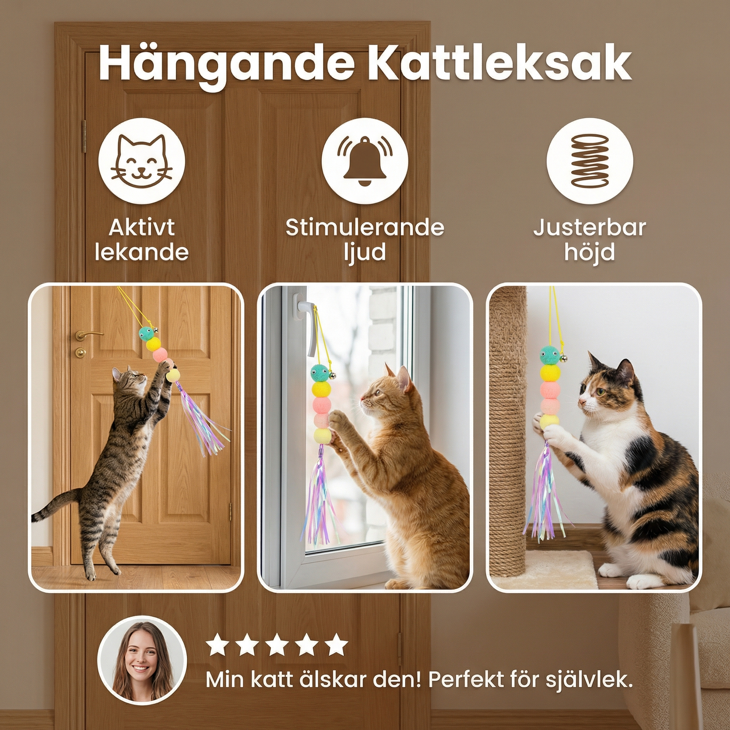 Hängande Kattleksak