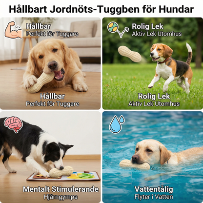 Hållbart Jordnöts-Tuggben för Hundar
