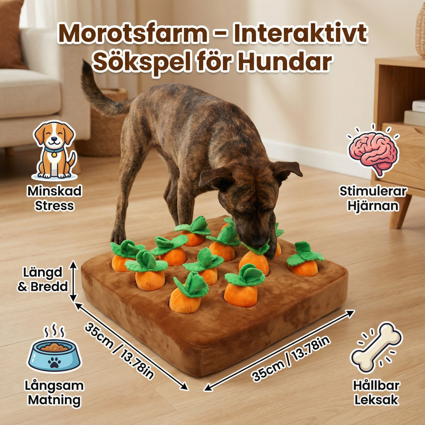 Morotsfarm – Interaktivt Sökspel för Hundar
