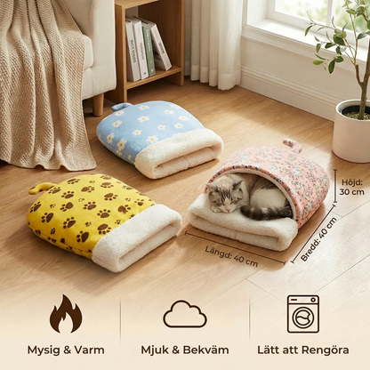 Gemytlig Katt Sovsäck Mysbädd