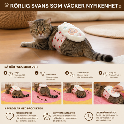 Interaktiv Fjärrstyrd Kattleksak Med Rörlig Svans Och Lekfulla Rörelser