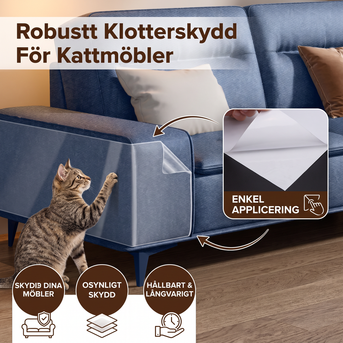 Robustt Klotterskydd För Kattmöbler