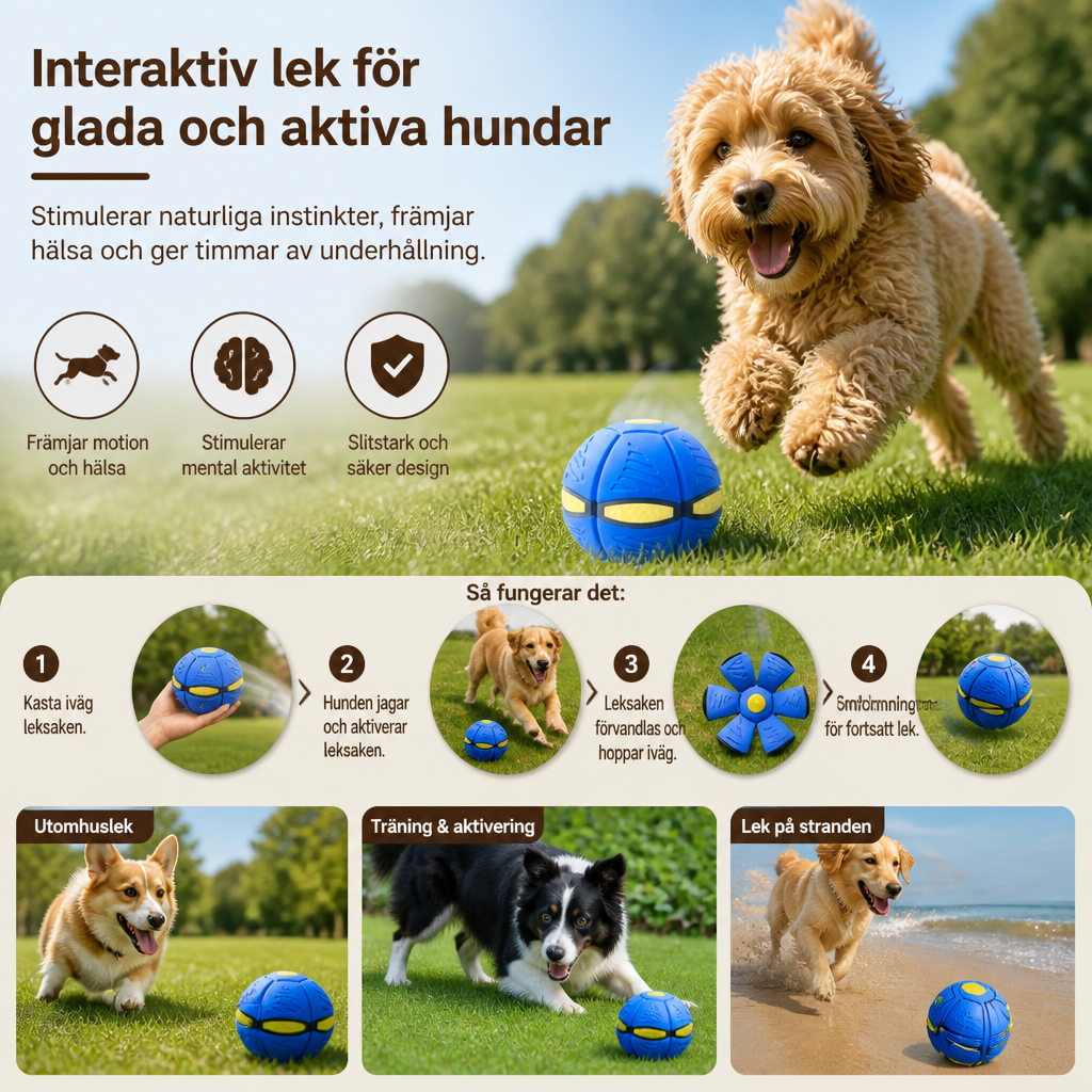 Interaktiv Flygboll För Hundar