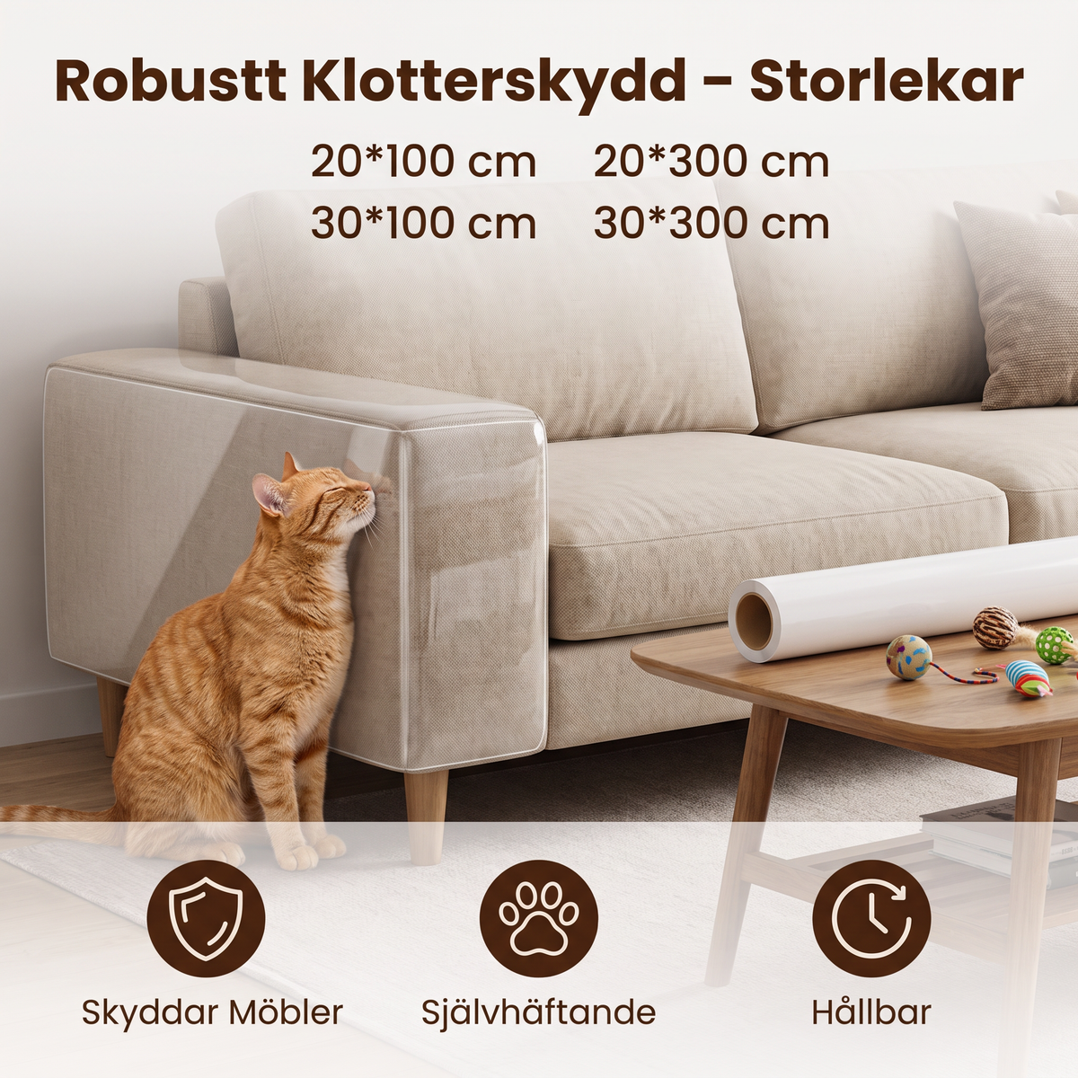 Robustt Klotterskydd För Kattmöbler