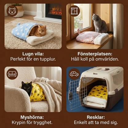 Gemytlig Katt Sovsäck Mysbädd