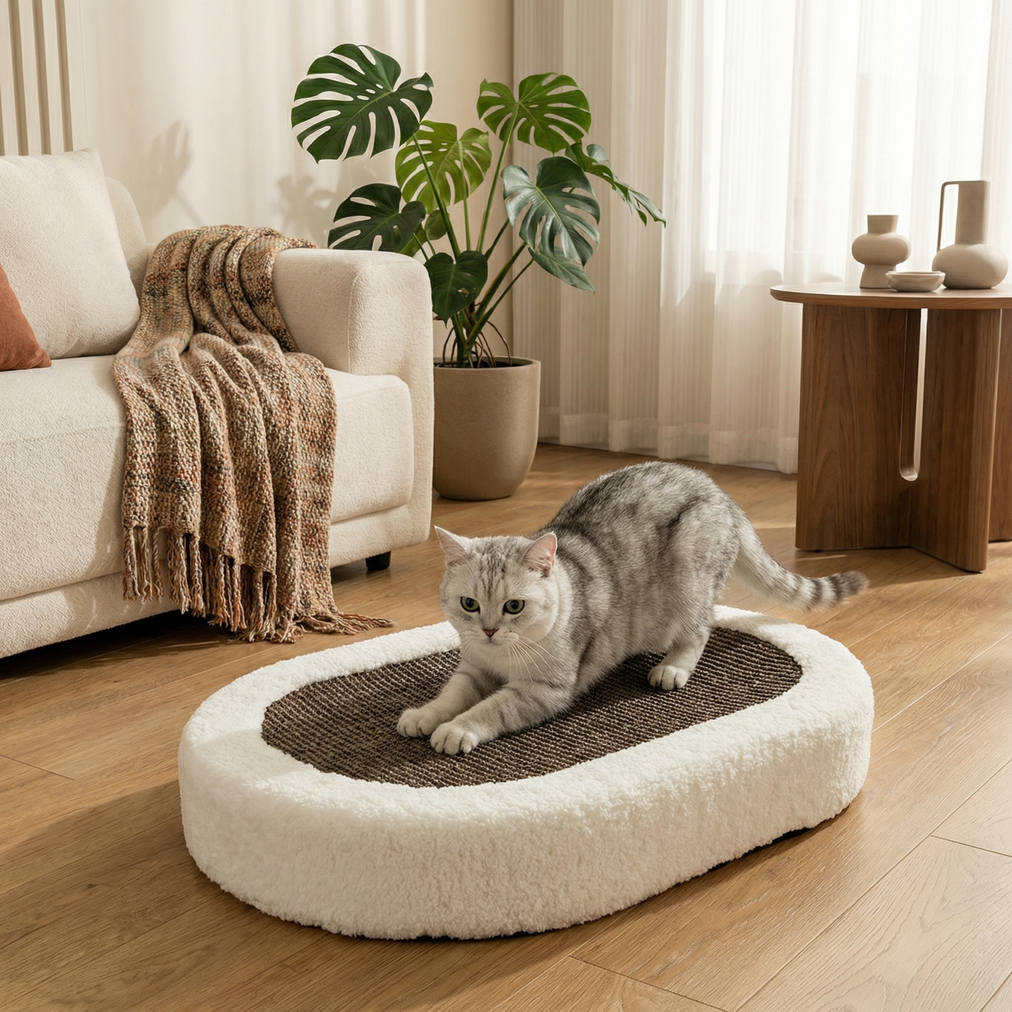 Premium Kattsäng med Klösplatta