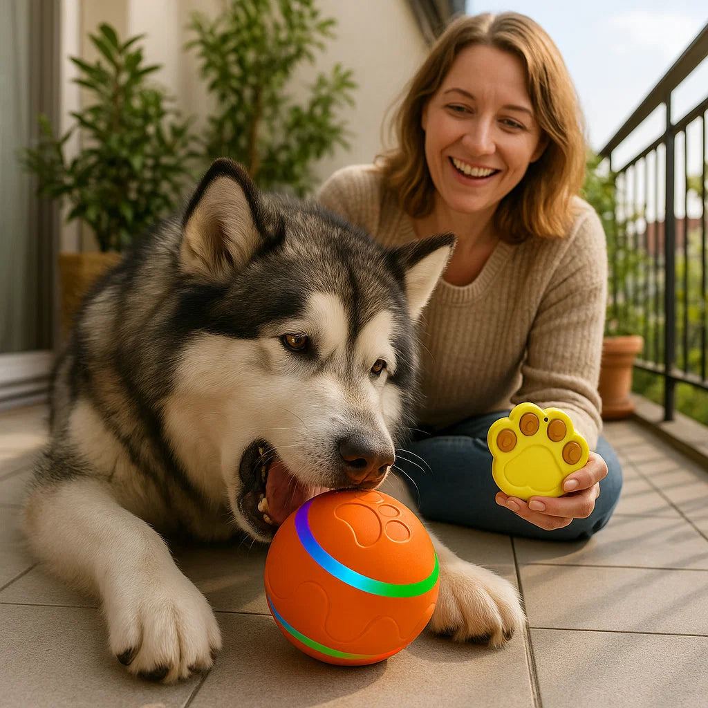Robust och hållbar självrullande hundboll