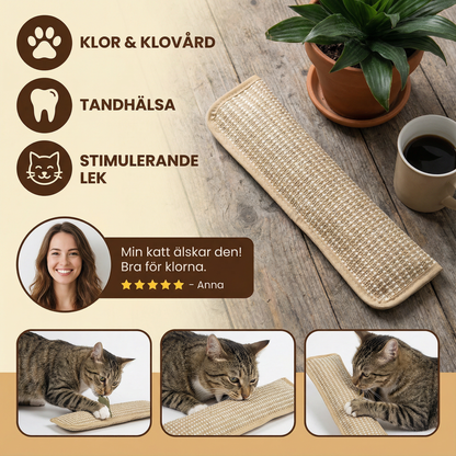 Naturlig kattmynta-leksak med klöspel av hamparep för klo- och tandvård